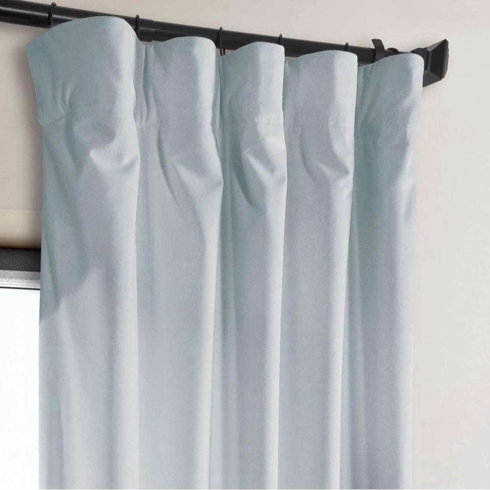 96” velvet curtain set- 2 panels